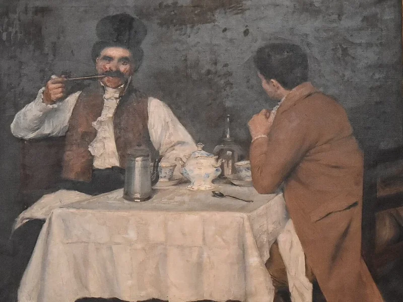 1856-Guillaume Alaux - Al tavolo